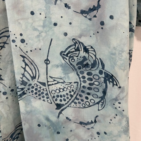 Redington Fishing Button Down‎ Shirt Short Sleeve Novelty Fish Mens L - Picture 2 of 5